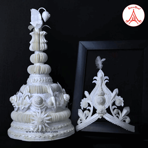 Charulata Topor - Mukut Set (White)