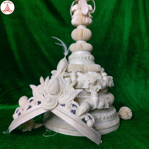 Mehogani Topor  Mukut Set (Red )