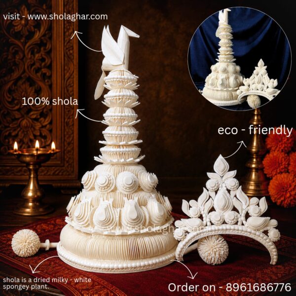 Aalkushum Topor - Mukut Set (White)