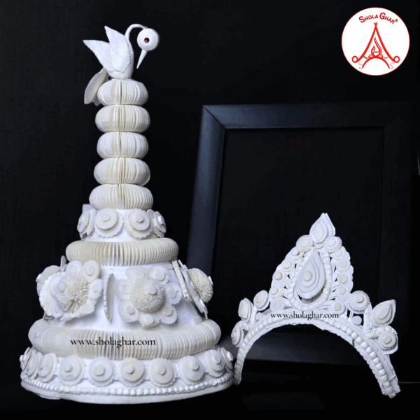 Shonarpakhi Bridal Topor - Mukut Set (Red Version)