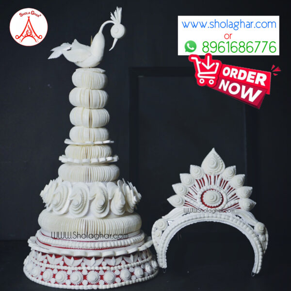 Drishtikon Bridal Topor - Mukut Set (White Version)
