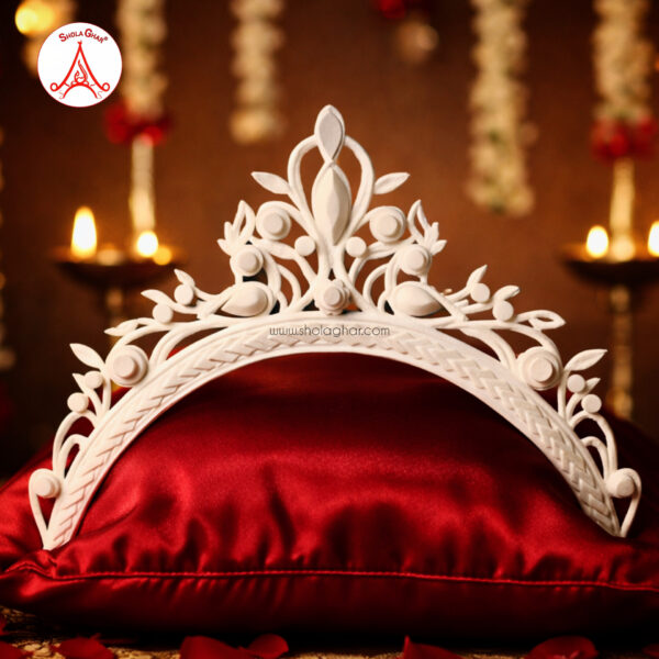 Siya Bridal Mukut (White)