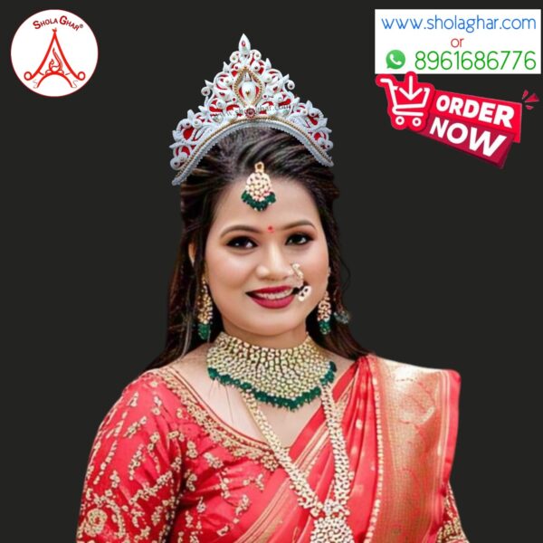 Lajboti Bridal Mukut (Red)