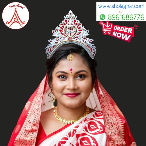 Kunjalota Bridal Mukut (Red)