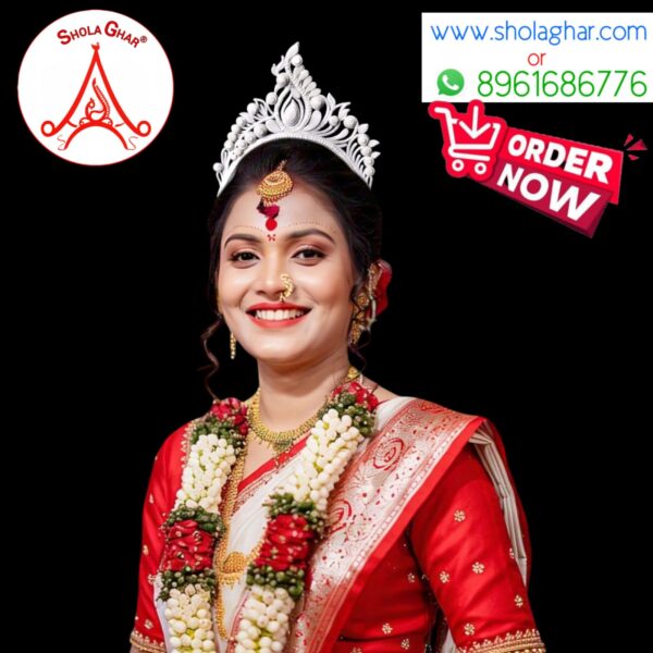 Bonmohuya Bridal Mukut(White)