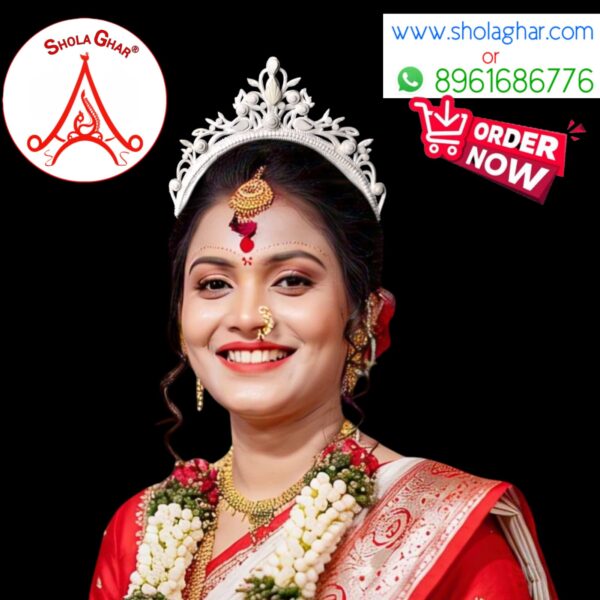 Siya Bridal Mukut (White)