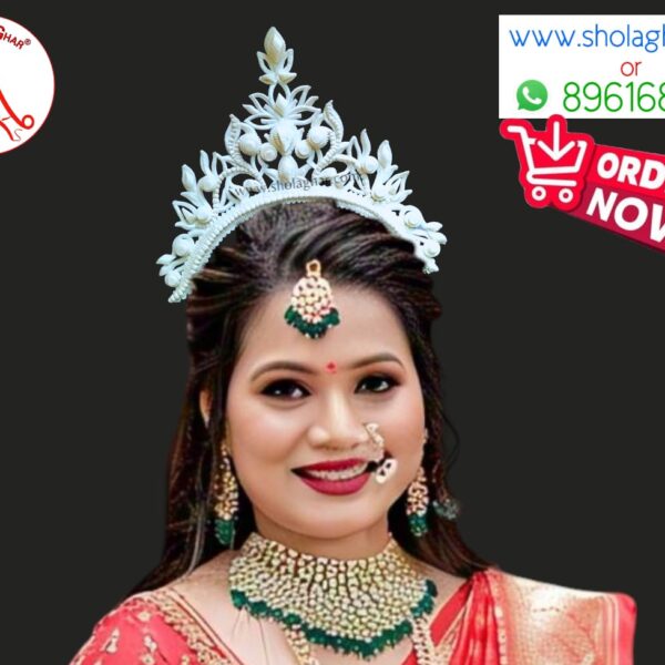 Poddaboti Bridal Mukut (White)