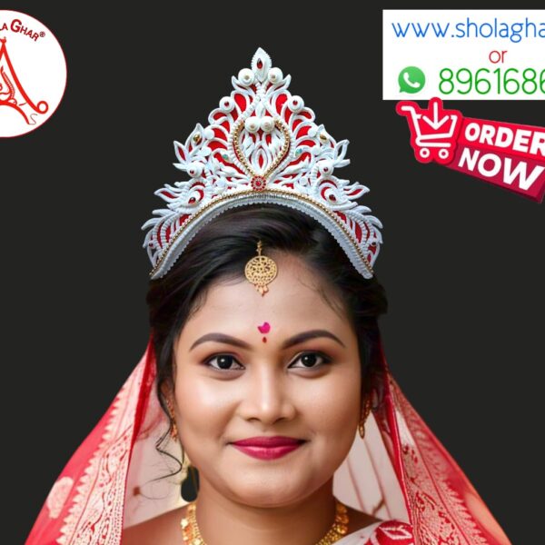 Kunjalota Bridal Mukut (Red)