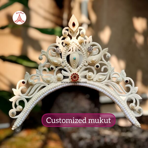 Lajboti Bridal Mukut (pearl)