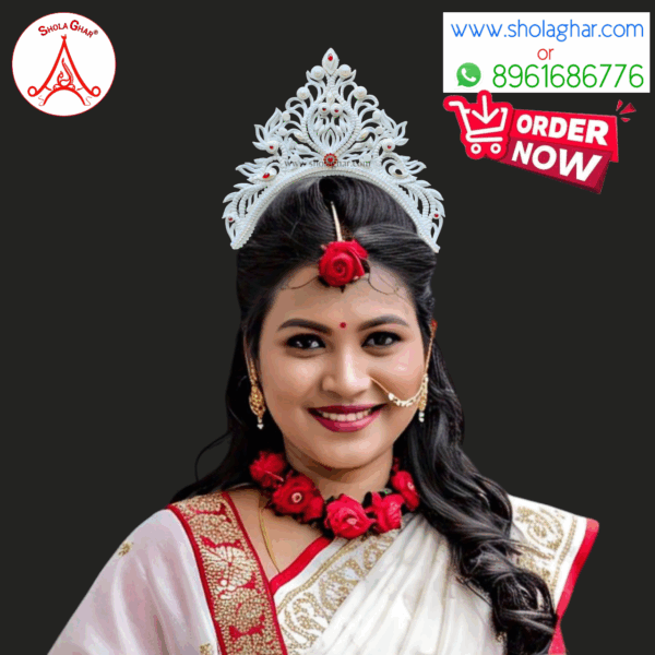 Kunjalota Bridal Mukut (Pearl)