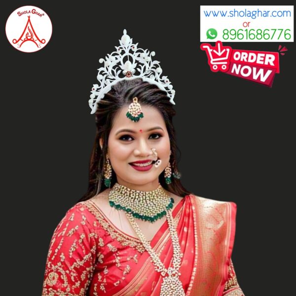 𝐌𝐫𝐢𝐭𝐭𝐢𝐤𝐚 Bridal Mukut (Pearl )