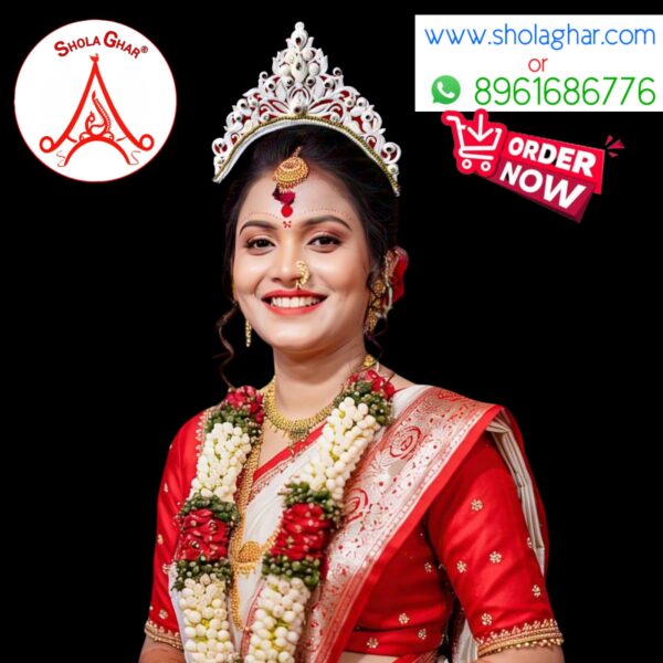 𝐁𝐢𝐬𝐡𝐚𝐤𝐡𝐚 Bridal Mukut (Red)