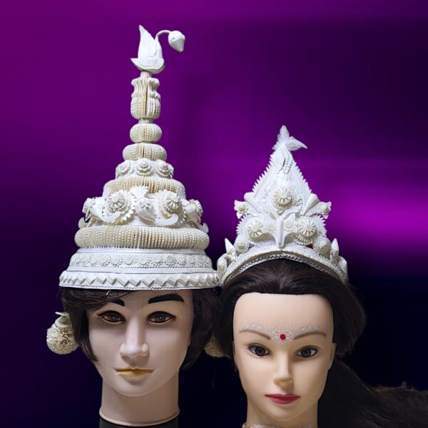 Surovi Topor-Mukut Set (White)
