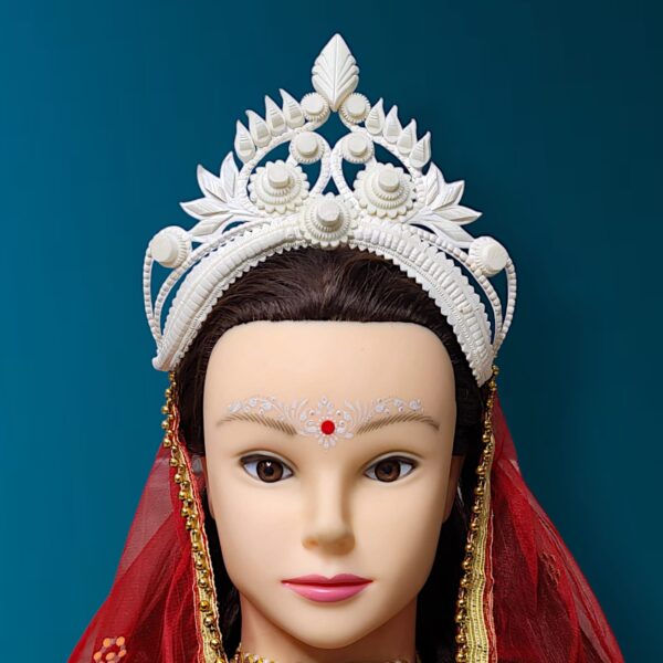 Dipti Bridal Mukut (White)