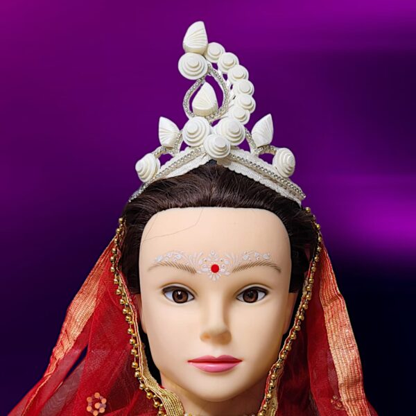 Aam Kolka Baby Girl Mukut (Silver Version)