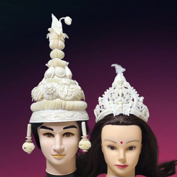 Aalkushum Topor - Mukut Set (White)