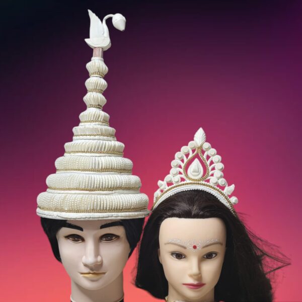 Mandira Topor Mukut Set (Golden)