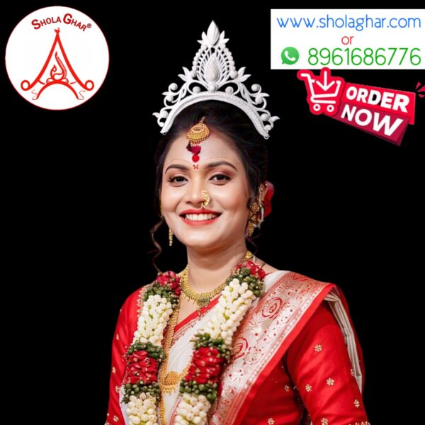 Jhumur Bridal Mukut ( White)