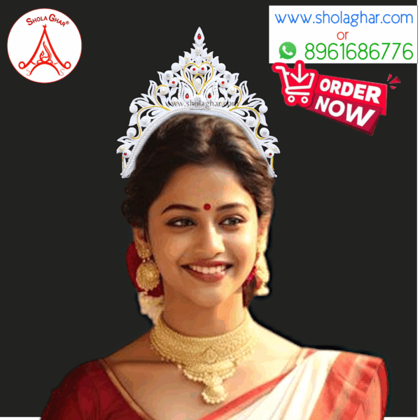 Indrani Bridal Mukut (Sliver )