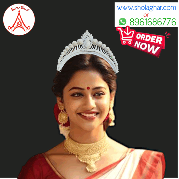 Anandi Bridal Mukut (White)