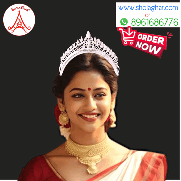 Advika Bridal Mukut (White)