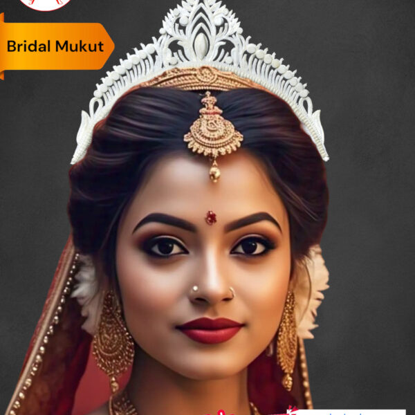 Adhika Bridal Mukut (White )