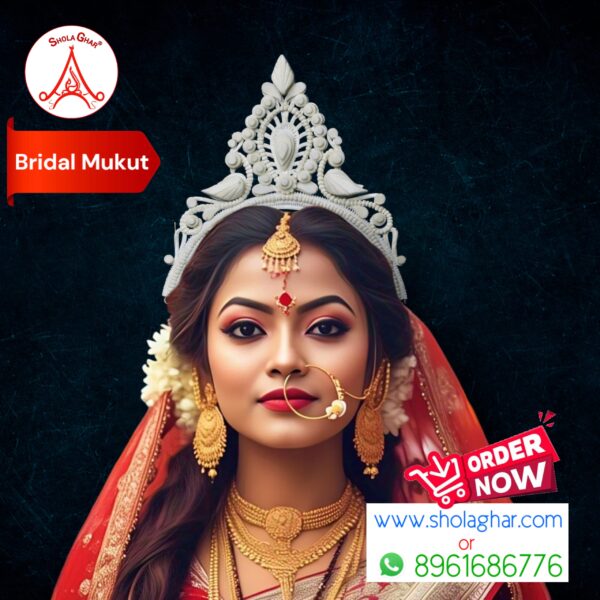 Ichedana Bridal Mukut (White )