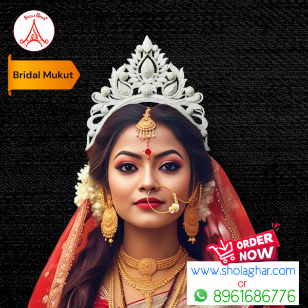 Agni Bridal Mukut (White)