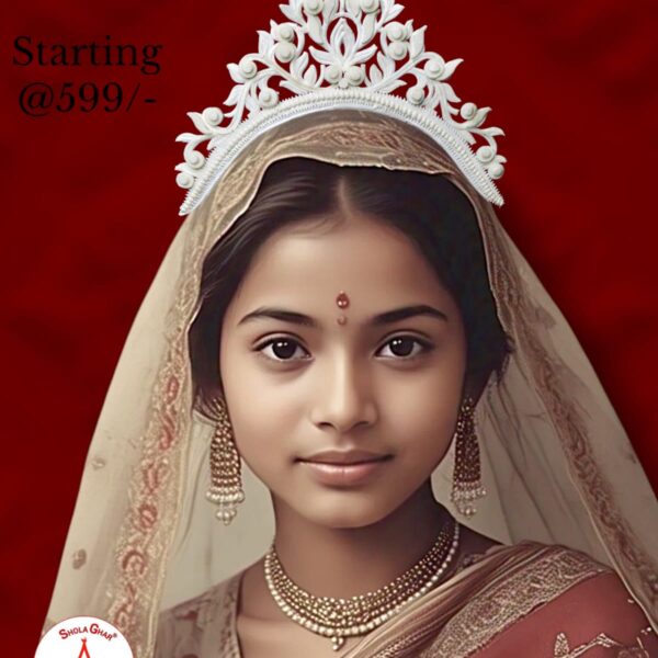Mukti Bridal Mukut (White Version)