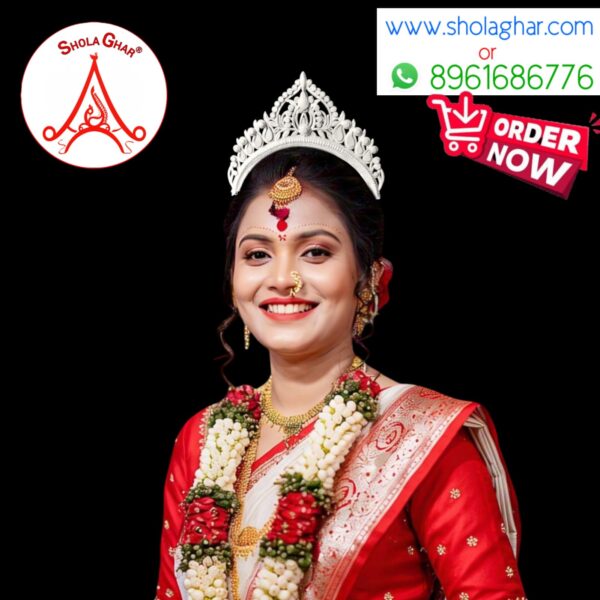 Sampurna Bridal Mukut (White)
