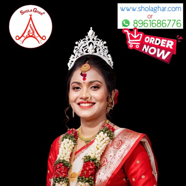 Konokanjoli Bridal Mukut (White)