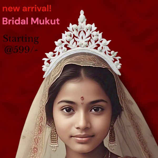 Mukti Bridal Mukut (White Version)