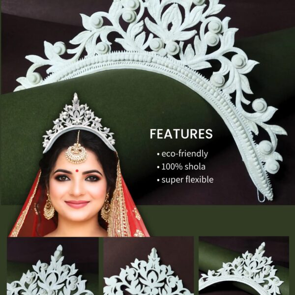 Mukti Bridal Mukut (White Version)