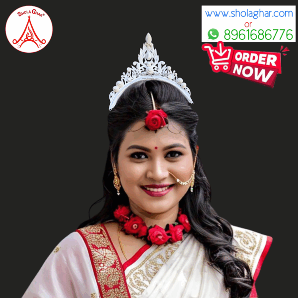 Mekhla Bridal Mukut (White)