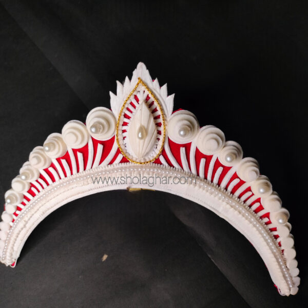 Anandi Bridal Mukut (red)