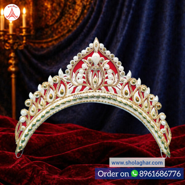 Sampurna Bridal Mukut(Red)