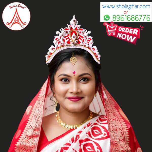 Konokanjoli Bridal Mukut (White , Red , Golden)