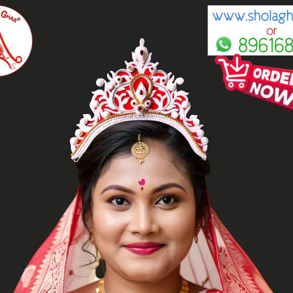Konokanjoli Bridal Mukut (Red)